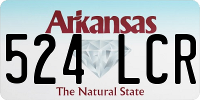 AR license plate 524LCR