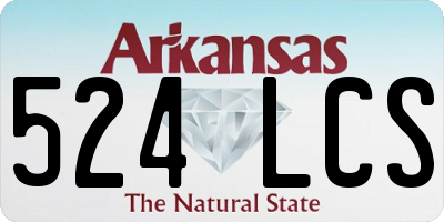 AR license plate 524LCS
