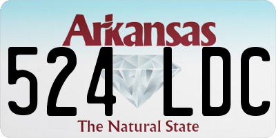 AR license plate 524LDC