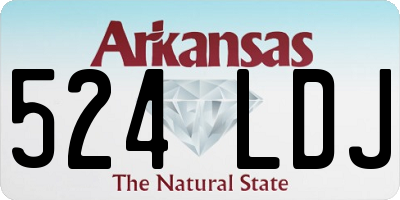 AR license plate 524LDJ