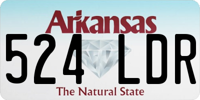 AR license plate 524LDR