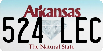 AR license plate 524LEC