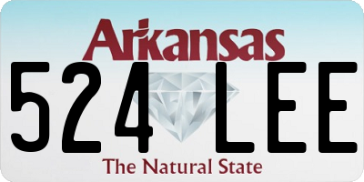 AR license plate 524LEE