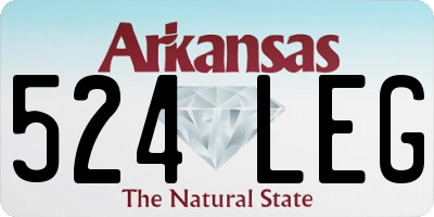 AR license plate 524LEG