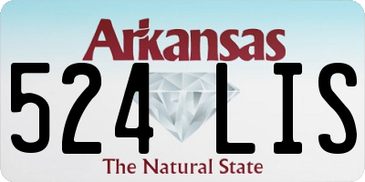 AR license plate 524LIS