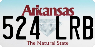 AR license plate 524LRB