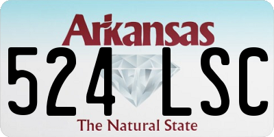 AR license plate 524LSC