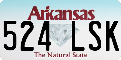 AR license plate 524LSK