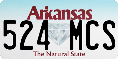 AR license plate 524MCS