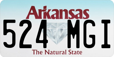 AR license plate 524MGI