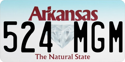 AR license plate 524MGM