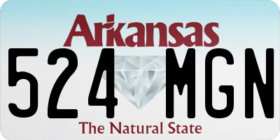 AR license plate 524MGN