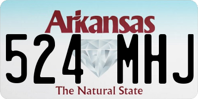AR license plate 524MHJ