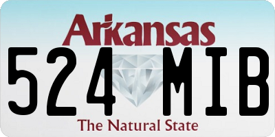 AR license plate 524MIB