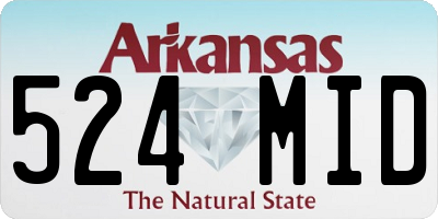 AR license plate 524MID
