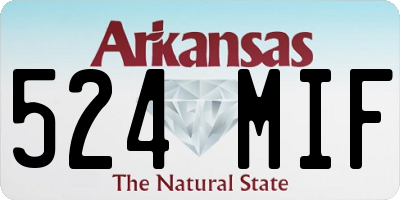 AR license plate 524MIF