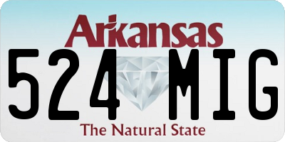 AR license plate 524MIG