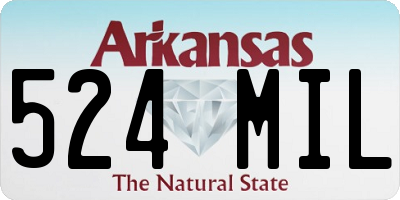AR license plate 524MIL
