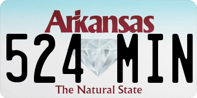 AR license plate 524MIN