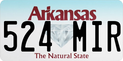 AR license plate 524MIR