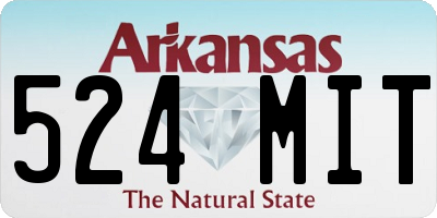 AR license plate 524MIT