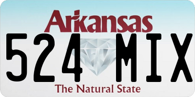 AR license plate 524MIX