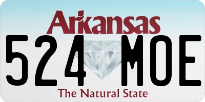 AR license plate 524MOE