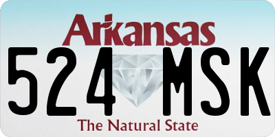 AR license plate 524MSK