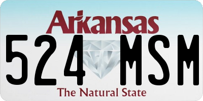AR license plate 524MSM