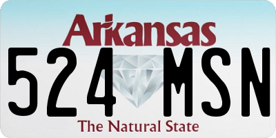 AR license plate 524MSN