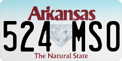 AR license plate 524MSO