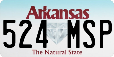 AR license plate 524MSP