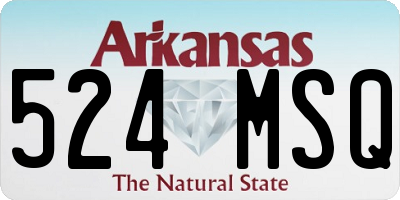 AR license plate 524MSQ
