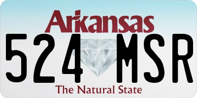 AR license plate 524MSR