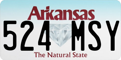 AR license plate 524MSY