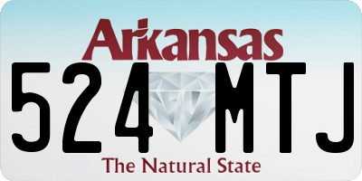 AR license plate 524MTJ