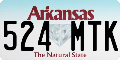 AR license plate 524MTK
