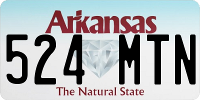 AR license plate 524MTN