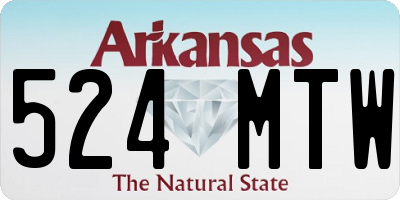 AR license plate 524MTW