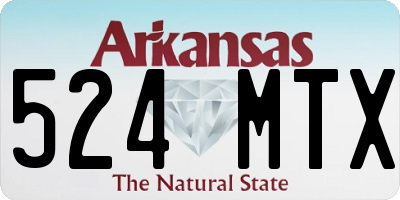 AR license plate 524MTX