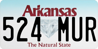 AR license plate 524MUR