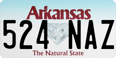 AR license plate 524NAZ