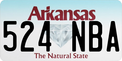 AR license plate 524NBA