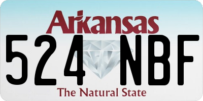 AR license plate 524NBF