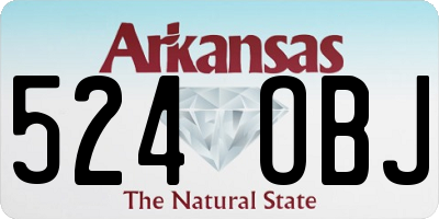 AR license plate 524OBJ