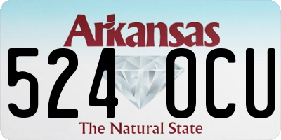 AR license plate 524OCU