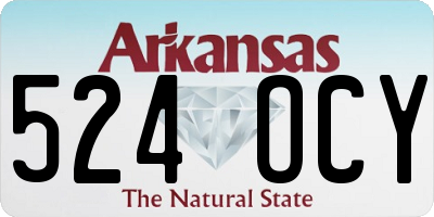 AR license plate 524OCY