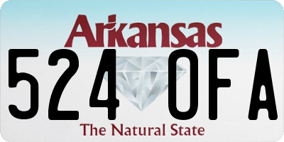 AR license plate 524OFA