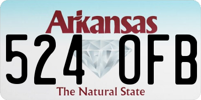 AR license plate 524OFB
