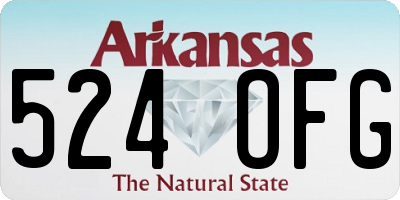 AR license plate 524OFG